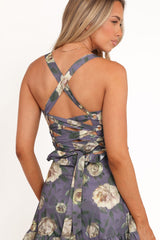 Lillee Tiered Maxi Dress - Lavender Floral