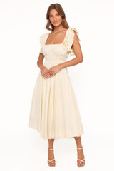 Linda Midi Dress - Butter Yellow
