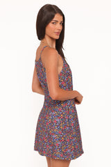 Lindsay Mini Dress - Blue Denim Ditsy