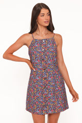 Lindsay Mini Dress - Blue Denim Ditsy