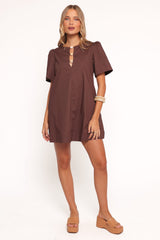 Lirael Mini Dress - Espresso