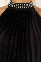 Lizzy Halterneck Mini Dress - Black