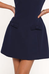 Lorne Sleeveless Mini Dress - Navy