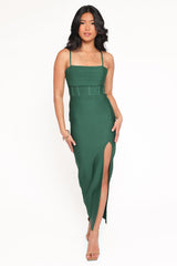 Louisa Midi Dress - Emerald Green