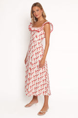 Lucille Maxi Dress - Red Floral