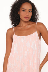 Lumina Jacquard Maxi Dress - Pink
