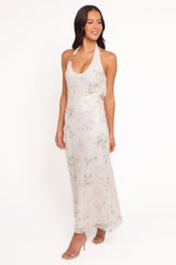 Lunara Maxi Dress - Sequin Floral