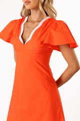 Lyle Mini Dress - Orange/Pink