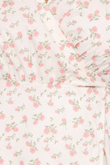 Mabella Midi Dress - Peach Ditsy Floral