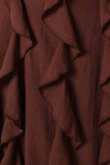 Maggy One Shoulder Dress - Chocolate
