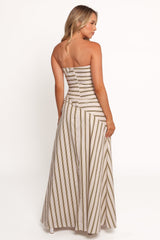Maliah Maxi Dress - Vory Stripe
