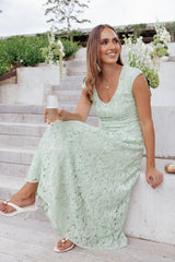 Mapleton Maxi Dress - Sage Green Lace