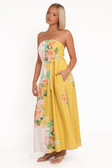 Marlia Maxi Dress - Yellow Poppy