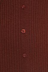 Marshall Button Through Knit Maxi Dress - Chocolate