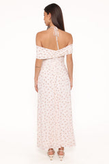 Mayven Maxi Dress - White Ditsy