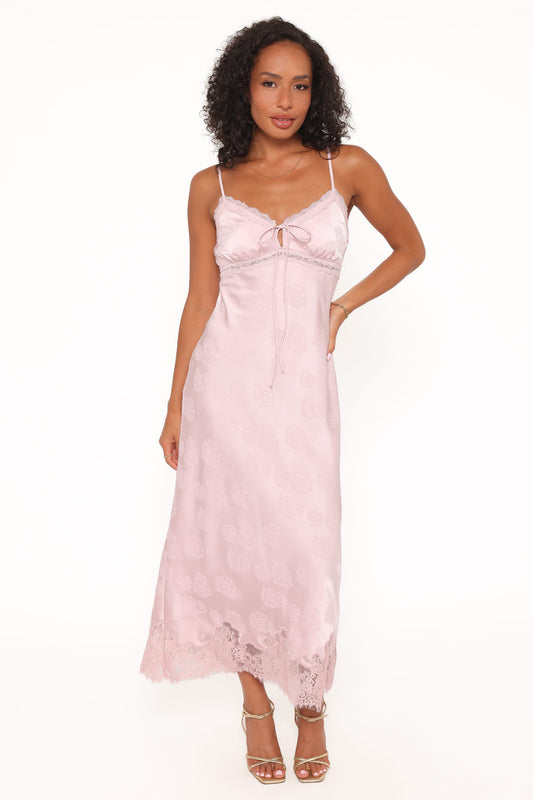Melita Lace Maxi Dress - Pink