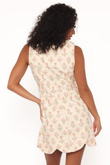 Memphis Mini Dress - Coral Floral