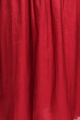 Mila Strapless Midi Dress - Red