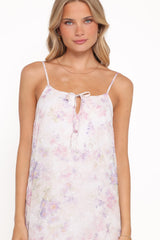 Minka Maxi Dress - White/Multi Floral