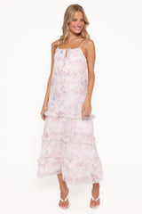 Minka Maxi Dress - White/Multi Floral