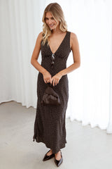 Mirae Maxi Dress - Black Polka Dot
