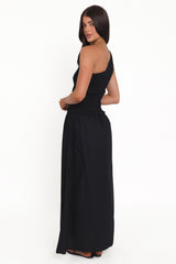 Myla One Shoulder Maxi Dress - Black