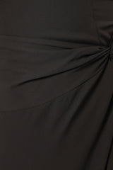 Nadea Faux Wrap Maxi Dress - Black