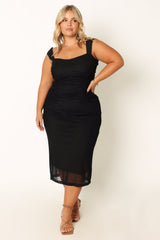 Naomi Midi Dress - Black