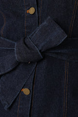Natala Long Sleeve Mini Dress - Denim