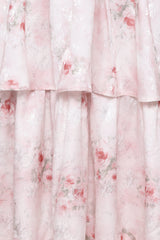 Natarsha Maxi Dress - White Pink Floral