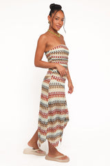 Navia Midi Dress - Multi Stripe