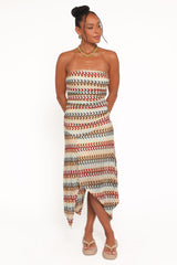 Navia Midi Dress - Multi Stripe