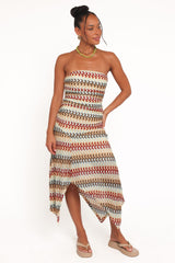 Navia Midi Dress - Multi Stripe