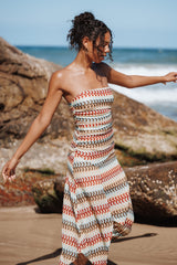 Navia Midi Dress - Multi Stripe