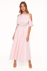 Nellie Midi Dress - petals Pink