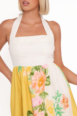 Nissa Mini Dress - Yellow Poppy