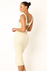 Nita Midi Dress - Beige