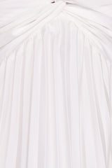 Nova Flutter Sleeve Midi Dress - White