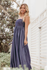 Odessa Maxi Dress - Dark Chambray