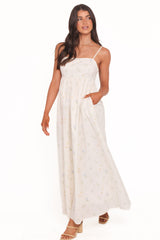 Odessa Maxi Dress - White Floral