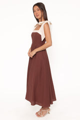 Olinda Midi Dress - Chocolate