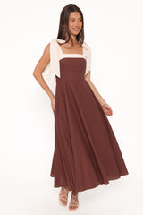 Olinda Midi Dress - Chocolate
