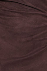 Olympia Off Shoulder Maxi Dress - Chocolate