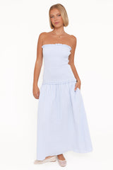 Parkway Maxi Dress - Blue Gingham