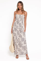 Parkway Maxi Dress - Cream Shells