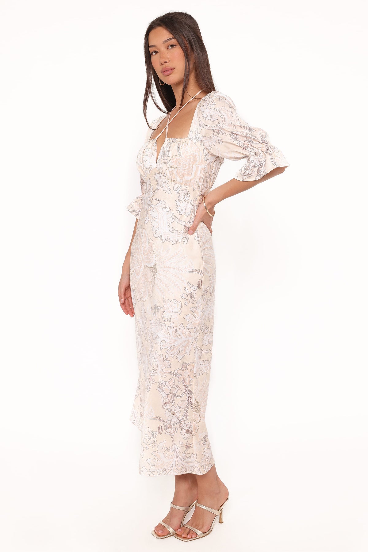 Pauline Long Sleeve Maxi Dress - Pastel Paisley