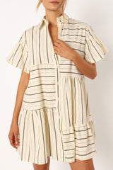 Peachy Mini Dress - Beige Tan