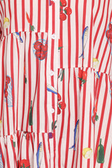 Peachy Mini Dress - Red Picnic Stripe