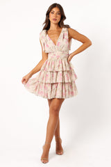 Penelope Ruffle Mini Dress - Cream