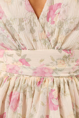 Penelope Ruffle Mini Dress - Cream